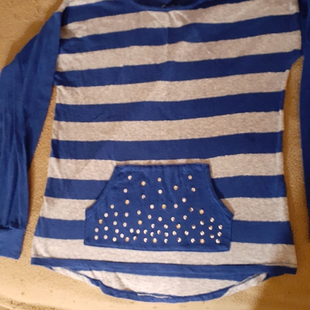 JUSTICE Royal Blue/Grey Lightweight Sweater